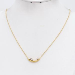 SS Gold-Plating Necklace - KN304697-CQ