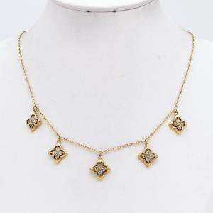Stainless Steel Stone Necklace - KN304781-HM