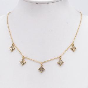 Stainless Steel Stone Necklace - KN304783-HM