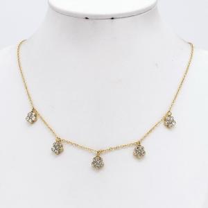 Stainless Steel Stone Necklace - KN304784-HM