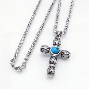 Stainless Steel Necklace - KN304854-GSD