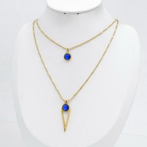Stainless Steel Stone Necklace - KN305172-NJ