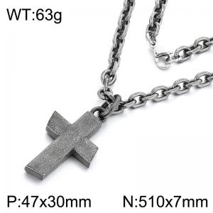 Oxidized Color Necklace - KN305257-TLX