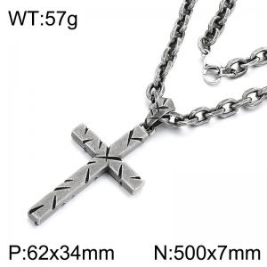 Oxidized Color Necklace - KN305258-TLX