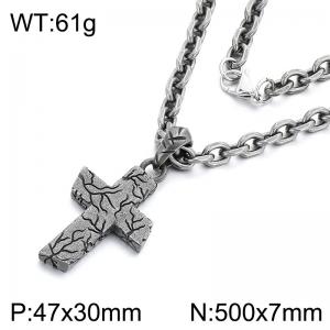 Oxidized Color Necklace - KN305259-TLX