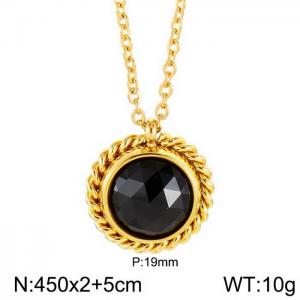 SS Gold-Plating Necklace - KN30578-Z
