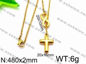 SS Gold-Plating Necklace - KN31209-Z
