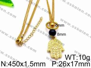 SS Gold-Plating Necklace - KN31318-Z