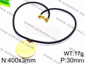 SS Gold-Plating Necklace - KN31588-Z
