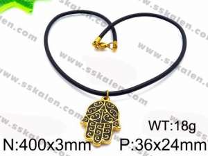 SS Gold-Plating Necklace - KN31592-Z
