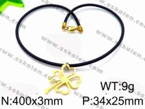 SS Gold-Plating Necklace - KN31597-Z