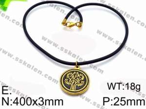 SS Gold-Plating Necklace - KN31598-Z