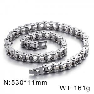 Steel color bicycle chain fashion necklace bicycle chain - KN31603-K
