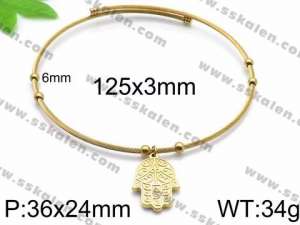 SS Gold-Plating Necklace - KN32313-Z