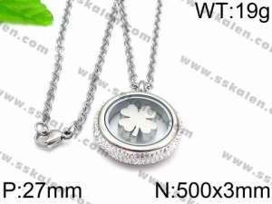 Stainless Steel Stone Necklace - KN33214-Z