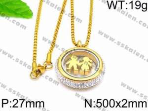 Stainless Steel Stone Necklace - KN33293-Z