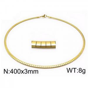 Staineless Steel Small Gold-plating Chain - KN33344-Z
