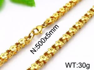 SS Gold-Plating Necklace - KN33422-Z