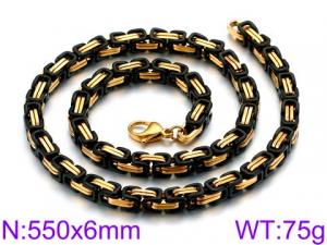 Stainless Steel Black-plating Necklace - KN33453-Z