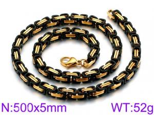 Stainless Steel Black-plating Necklace - KN33470-Z