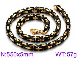 Stainless Steel Black-plating Necklace - KN33471-Z