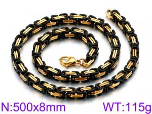 Stainless Steel Black-plating Necklace - KN33488-Z