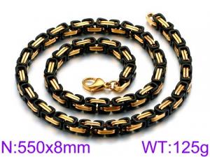 Stainless Steel Black-plating Necklace - KN33489-Z