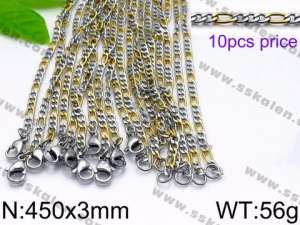 Staineless Steel Small Gold-plating Chain - KN33539-KJ