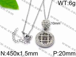Stainless Steel Stone Necklace - KN34399-Z
