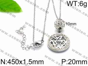 Stainless Steel Stone Necklace - KN34400-Z
