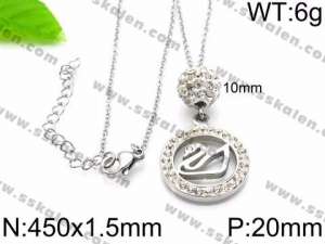 Stainless Steel Stone Necklace - KN34410-Z