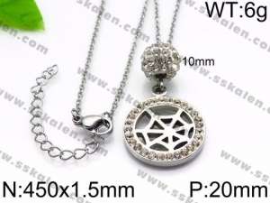 Stainless Steel Stone Necklace - KN34414-Z
