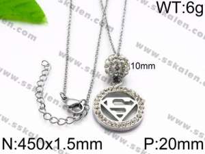 Stainless Steel Stone Necklace - KN34420-Z
