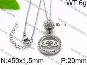 Stainless Steel Stone Necklace - KN34422-Z