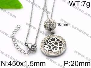 Stainless Steel Stone Necklace - KN34428-Z