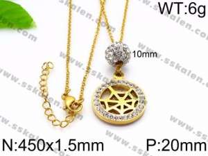 Stainless Steel Stone Necklace - KN34437-Z