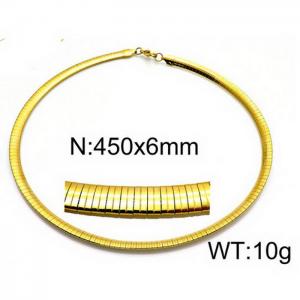 SS Gold-Plating Necklace - KN35033-Z
