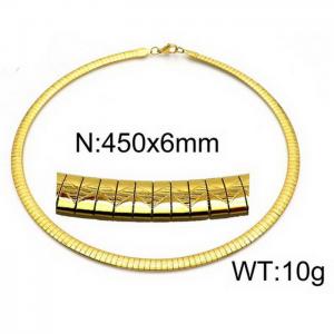 SS Gold-Plating Necklace - KN35034-Z