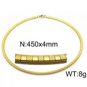 SS Gold-Plating Necklace - KN35036-Z
