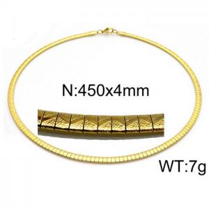 SS Gold-Plating Necklace - KN35037-Z