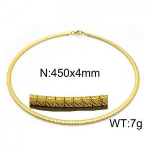 SS Gold-Plating Necklace - KN35040-Z