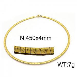 SS Gold-Plating Necklace - KN35041-Z