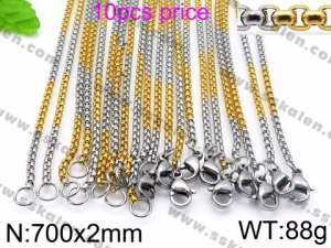 Staineless Steel Small Gold-plating Chain - KN35194-Z