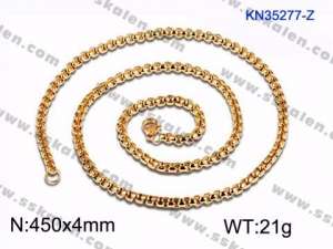 SS Gold-Plating Necklace - KN35277-Z
