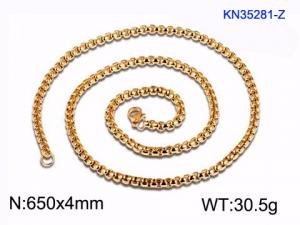 SS Gold-Plating Necklace - KN35281-Z