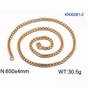 SS Gold-Plating Necklace - KN35281-Z