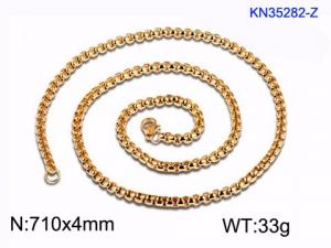 SS Gold-Plating Necklace - KN35282-Z