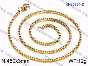 SS Gold-Plating Necklace - KN35284-Z