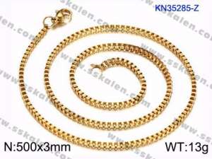 SS Gold-Plating Necklace - KN35285-Z