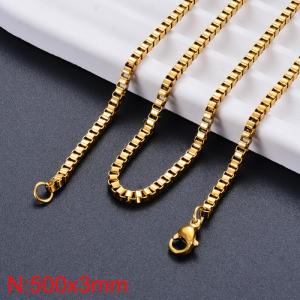 SS Gold-Plating Necklace - KN35285-Z